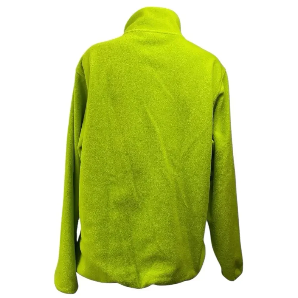 OnlyNY Women's Green Turtleneck Half Snap Fleece Long Sleeve Sweater Top Size M